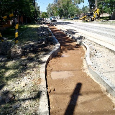 Construcción ciclovía